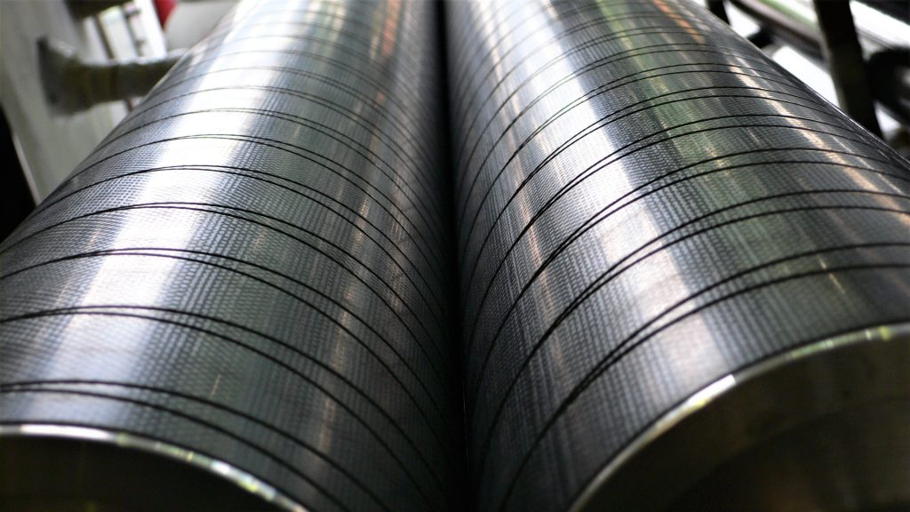 High-performance carbon rollers for paper production.