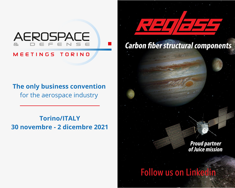Aerospace and carbon fiber: Reglass is among the main players at Aerospace & Defense Meetings Turin